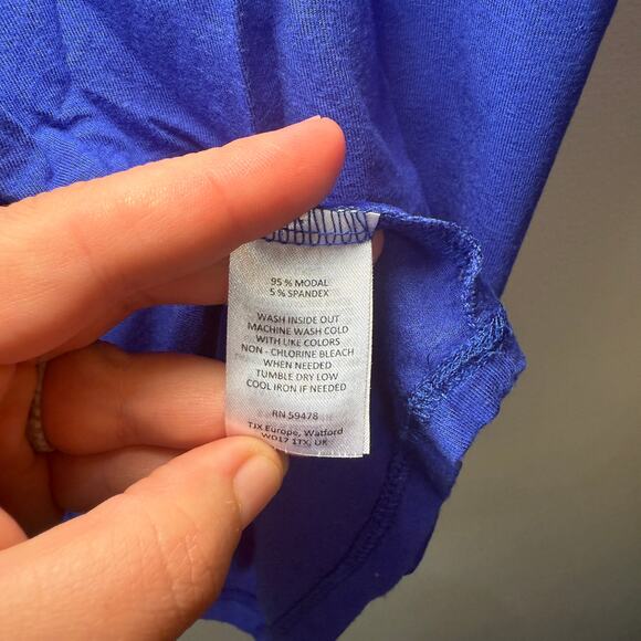 Kenar Women's 3/4 Sleeve Scoop Neck Casual Top Blue Size Medium - Picture 4 of 5